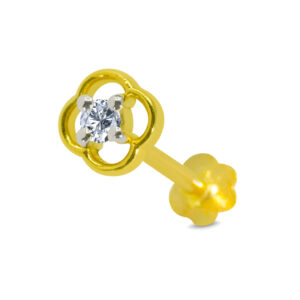 18K Gold Nose Pin D-7101